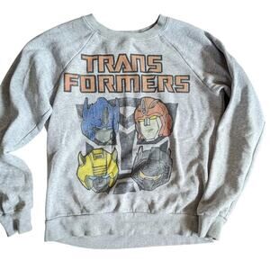 Transformers Optimus Prime Sweatshirt Boys Xl 14 Gray L/S Shirt Bumblebee